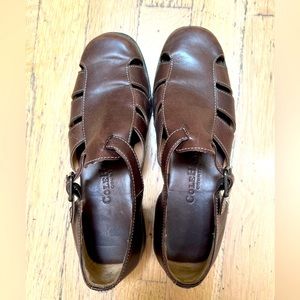 Cole Haan Brown Leather Fisherman Sandals